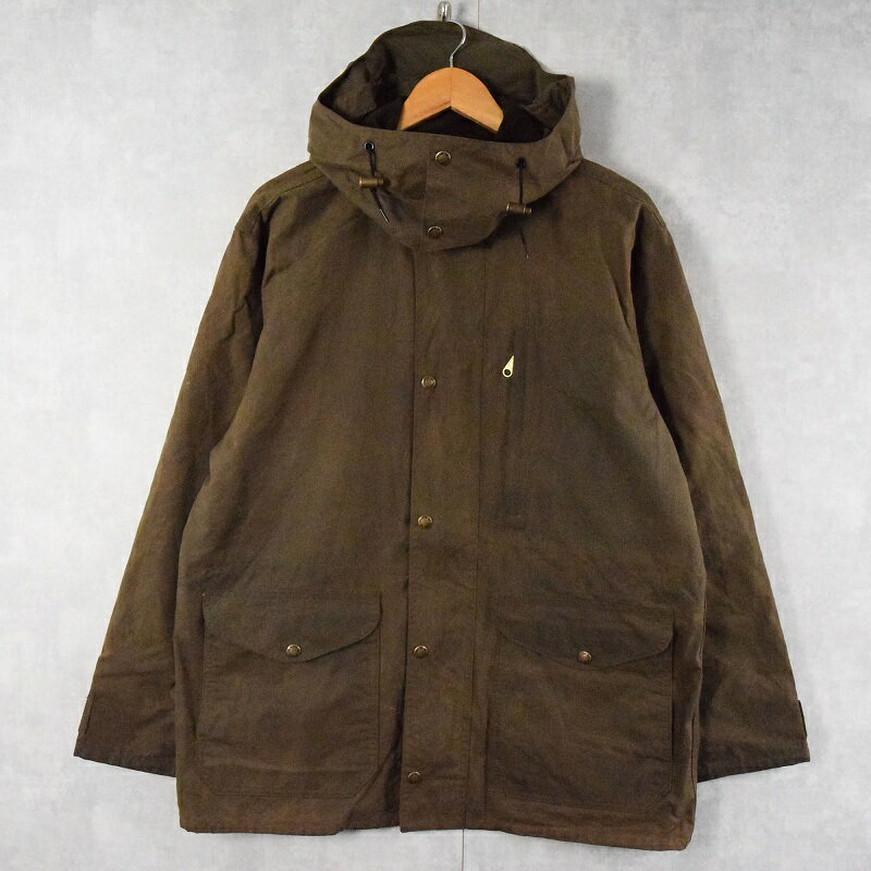 2000 039 s FILSON USA製 COVER CLOTH WAXED COTTON JACKET L 2000年代 2000s フィルソン アウトドア カバークロス ワックスコットン オイルドジャケット フード付き パーカー 【古着】 【ヴィンテージ】 【中古】 【メンズ店】