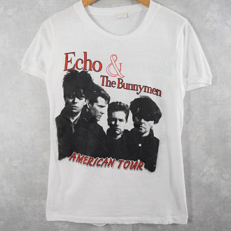 70～80's Echo & The Bunnymen ポストパンクバンド ツアーTシャツ L 70年代 80年代 70s 80s エコーアンドザバニーメン バンT ミュージック 音楽    