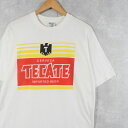 TECATE USA製 ビールメーカー ロゴプリントTシャツ L テカテ アメリカ製 酒 白 ホワイト メーカー【古着】 【ヴィンテージ】 【中古】 【メンズ店】(4)