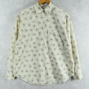 90's BANANA REPUBLIC 花柄 コットンシャツ M 90s 90年代 バナナリパブリック ポケット 長袖 花柄 【古着】 【ヴィンテージ】 【中古】 【メンズ店】(4)
