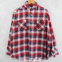 80's Highlander Flannel チェック柄 プリントネルシャツ L 80年代 80s 長袖 フランネルシャツ コットンシャツ 【古着】 【ヴィンテージ】 【中古】 【メンズ店】