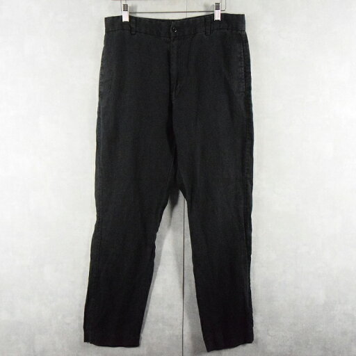 ISLAND IMPORTER リネンスラックス BLACK W31 黒 ブラック パンツ【古着】 【ヴィンテージ】 【中古】 【メンズ店】 ISLAND IMPORTER リネンスラックス BLACK W31 黒 ブラック パンツ【古着】 【ヴィンテージ】 【中古】 【メンズ店】