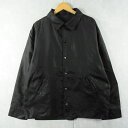 ナイロンコーチジャケット BLACK 黒 ブラック【古着】 【ヴィンテージ】 【中古】 【メンズ店】