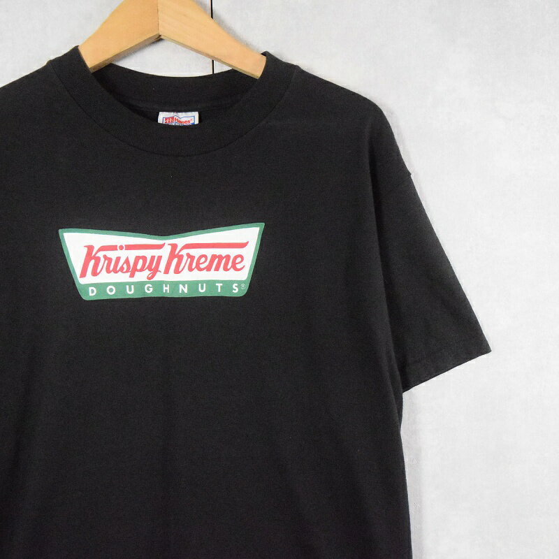 Krispy Kreme Doughnuts ドーナツショップ ロゴプリントTシャツ BLACK M クリスピークリームドーナツ チェーン店 飲食店 企業 会社 半袖 黒 ブラック 【古着】 【ヴィンテージ】 【中古】 【メンズ店】のサムネイル
