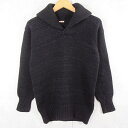 30's〜 ショールカラー ウールニットセーター NAVY 紺 ネイビー 30s 30's 【古着】 【ヴィンテージ】 【中古】 【メンズ店】