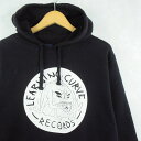 Learning Curve Records レコード会社 プリントスウェットフーディー BLACK S 音楽 ミュージック スウェットパーカー 黒 ブラック ...