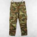 FRENCH ARMY リザードカモ パラトルーパーパンツ W31 フランス軍 ミリタリー カモフラージュ 迷彩 【古着】 【ヴィンテージ】 【中古】 【メンズ...