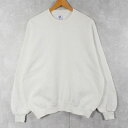 90's JERZEES USA製 無地スウェット XL 90年代 90s ジャージーズ アメリカ製 白 ホワイト【古着】 【ヴィンテージ】 【中古】 【メンズ...