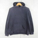60〜70's 無地スウェットフーディー 60年代 60s 70年代 70s 紺 ネイビー【古着】 【ヴィンテージ】 【中古】 【メンズ店】