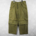 70's U.S.ARMY M-65 フィールドパンツ MEDIUM REGULAR 70s 70年代 アメリカ製 米軍カーゴパンツ カーキ【古着】 【ヴィンテ...
