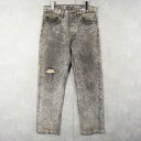 90's Levi's USA製 501 ケミカルウォッシュ ブラックデニムパンツ W31 90s 90年代 リーバイス アメリカ製 黒 ブラック ジーンズ ジ...