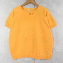 60's TOWNCRAFT Penneys 無地 半袖ラグランスウェット L 60年代 60s タウンクラフト ぺニーズ ストアブランド 黄色 イエロー 半袖...