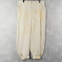 ~40's リネン ニッカポッカ W35 40年代 40s 白 ホワイト パンツ 【古着】 【ヴィンテージ】 【中古】 【メンズ店】