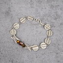 RORAN "Old Silver × Stone Agate Tiger's eye" ブレスレット ローラン アンティークジュエリー オールドシルバー アクセサリー【古着】 【ヴィンテージ】 【中古】 【メンズ店】