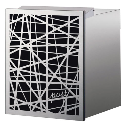 郵便ポスト・ノベル デザイン2（ヘアライン/埋め込み）[P-1281]【あす楽対応不可】【全品送料無料】