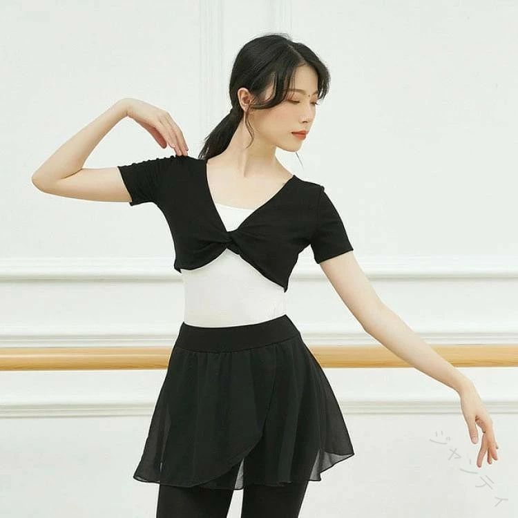 バレエトップス 大人 薄手 かぶりタイプ ボレロカーディガン ウォームアップ ねじりデザイン トップス 薄手カーディガン 薄手ボレロ 成人用 ダンス衣装 バレエ衣装 練習着 ヨガウェア