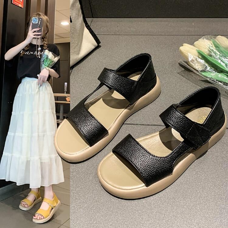 サンダル レディース 歩きやすい 厚底 マジックテープ おしゃれ 美脚 通気性 柔ら...