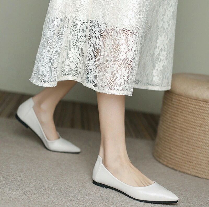 フラット パンプス 本革 ぺたんこ 痛くない 歩きやすい ラウンドトゥ 幅広 オフィス 仕事 用 ビジネス パンプス 大きいサイズ 黒 ベージュ 本革レザー 柔軟性 通勤 革靴 軽量 クッション feel08-10046460 フィール08 サンプル画像2