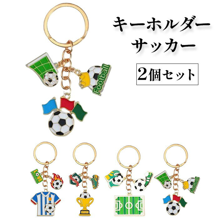 【2個セット】サッカー ボール キーホルダー キーリング サッカーボール バッグチャーム 応援 グッズ 記念品 卒団 卒業 入学 お祝い 男女兼用 メンズ レディース ジュニア キッズ 少年サッカー チーム 部活 サッカー部 お揃い かわいい プレゼント 贈り物 ギフト 送料無料