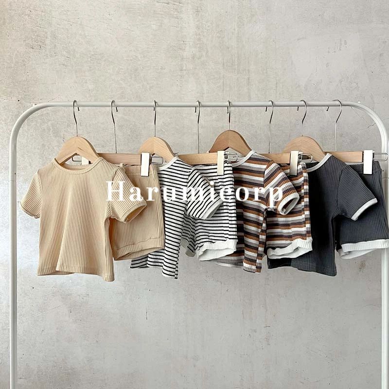 セットアップ キッズ 綿 ベビー服 女の子 男の子 ルームウェア 上下セット 夏 新生...