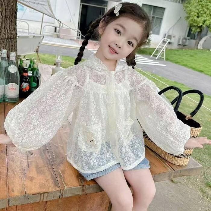 キッズ カーディガン 女の子 ラッシュパーカー 子供服 アウター UVカット トップス...
