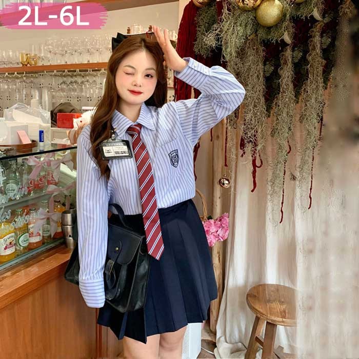 類似商品はこちら ＊.*꙳茶色 制服 スカート シャツセット 大きいサイ8,990円スクールスカート 大きいサイズ なんちゃって制5,980円〜大きいサイズ 卒業式 入学式 なんちゃって制服9,980円大きいサイズ セーラー服 卒業式 女の子 学生9,980円大きいサイズ S-8L 学生服 入学式 卒業式16,980円なんちゃって制服 上下セット スカート プリー6,580円 セット内容&nbsp;✽.*꙳ シャツ/スカート/ネクタイ「記載のないアクセサリー、小物等は付属しません」 素材&nbsp;✽.*꙳ ポリエステル カラー&nbsp;✽.*꙳ ブルーxネイビー サイズ (cm)&nbsp;✽.*꙳ 2L（XL）/シャツ着丈65 バスト104 肩幅41 袖丈60 ウエスト73-79 スカート丈42/483L（2XL）/シャツ着丈65 バスト110 肩幅43 袖丈62 ウエスト78-82 スカート丈42/484L（3XL）/シャツ着丈66 バスト116 肩幅45 袖丈62 ウエスト82-86 スカート丈42/485L（4XL）/シャツ着丈68 バスト120 肩幅46 袖丈63 ウエスト86-90 スカート丈42/486L（5XL）/シャツ着丈69 バスト124 肩幅47 袖丈63 ウエスト90-94 スカート丈42/48※表記寸法と実寸値の多少の誤差はご容赦ください。 よくある質問 Happysunny&nbsp;✽.*꙳ Q1. シャツとスカートはセット商品でしょうか？▸ はい、こちらはシャツとスカートがセットになった商品ですので、別々にご用意いただく必要はございません。by HappysunnyQ2. スカート丈は選べますか？▸ はい、ミニ丈42cmと48cmの2種類からお選びいただけます。通学や式典など用途に合わせてご検討ください。by HappysunnyQ3. 大きいサイズでも制服らしい見た目になりますか？▸ はい、大きいサイズでもシルエットに配慮したデザインのため、すっきりとした制服スタイルをお楽しみいただけます。by Happysunny模倣品・コピー商品を扱うお店が増えています。ご注文のショップ名と、画像や商品説明にあるショップ名が同一かご確認の上ご注文ください。 送料&nbsp;✽.*꙳ ★1点 880円(北海道・九州・沖縄・離島除く)商品を複数ご注文の場合の送料は、下記の表を参照してください。 ※SALE品など、他商品との同梱発送不可の商品と合わせてご購入の場合、送料の計算が異なりますのでご注意ください。 注意事項&nbsp;✽.*꙳ ●ページの閲覧環境によって、掲載写真と実際の商品の色合いが異なる場合があります。 ●モデルに小物を使う場合がございますが、商品に含まれませんので、セット内容をご確認ください。●製造過程・出荷過程の間に出来た細かなキズ・ヨゴレなどある場合がございます。細かい部分まで気になさる方は、ご購入をご遠慮ください。 ●商品の仕様は、製造元の都合により予告なく変更や突然の欠品等で商品手配の遅れや手配ができない場合がございます。 ●お届けした商品に不備がございましたら、お届け後5日以内にご連絡ください。早急に対応させていただきます。なお期日を過ぎた場合はお受け致しかねます。 ●土日祝祭日のご注文およびお問い合わせへの弊社からのご連絡は、翌営業日となります。 ●海外製品のため、詳細タグなし。 ●配送の関係上、ラッピング対応は受け付けておりません。 &nbsp;&nbsp;会社・学校・団体でご購入のお客様 発送の際、ご担当者様のお名前（フルネーム）が必要となります。 登録情報のお名前を、会社名や団体名のみでご登録されている場合、ご登録名をご担当者様のお名前にご変更していただくか、【備考欄】にフルネームでご記入願います。 【納品書や領収書につきまして】 当店では個人情報保護及び環境保全の為ペーパーレス化に取り組んでおりますので、お届けのお荷物に納品書（お買上明細書）は同封しておりません。ご了承くださいませ。 ご希望の場合、ご注文時【備考欄】にご記入願います。PDFファイルをメールにて添付いたします。 &nbsp;&nbsp;返品・交換・キャンセルについて サイズ間違い・イメージ違いなど、お客様都合によるキャンセルやご交換は原則として承っておりません。返品ルールに関しましては、リンク先ページをご覧の上、お気軽にお問い合わせください。 SIMILAR COLOR ブルー 青xネイビー 紺類似商品はこちら ＊.*꙳茶色 制服 スカート シャツセット 大きいサイ8,990円スクールスカート 大きいサイズ なんちゃって制5,980円〜大きいサイズ 卒業式 入学式 なんちゃって制服9,980円大きいサイズ セーラー服 卒業式 女の子 学生9,980円大きいサイズ S-8L 学生服 入学式 卒業式16,980円なんちゃって制服 上下セット スカート プリー6,580円 セット内容&nbsp;✽.*꙳ シャツ/スカート/ネクタイ「記載のないアクセサリー、小物等は付属しません」 素材&nbsp;✽.*꙳ ポリエステル カラー&nbsp;✽.*꙳ ブルーxネイビー サイズ (cm)&nbsp;✽.*꙳ 2L（XL）/シャツ着丈65 バスト104 肩幅41 袖丈60 ウエスト73-79 スカート丈42/483L（2XL）/シャツ着丈65 バスト110 肩幅43 袖丈62 ウエスト78-82 スカート丈42/484L（3XL）/シャツ着丈66 バスト116 肩幅45 袖丈62 ウエスト82-86 スカート丈42/485L（4XL）/シャツ着丈68 バスト120 肩幅46 袖丈63 ウエスト86-90 スカート丈42/486L（5XL）/シャツ着丈69 バスト124 肩幅47 袖丈63 ウエスト90-94 スカート丈42/48※表記寸法と実寸値の多少の誤差はご容赦ください。 よくある質問 Happysunny&nbsp;✽.*꙳ Q1. シャツとスカートはセット商品でしょうか？▸ はい、こちらはシャツとスカートがセットになった商品ですので、別々にご用意いただく必要はございません。by HappysunnyQ2. スカート丈は選べますか？▸ はい、ミニ丈42cmと48cmの2種類からお選びいただけます。通学や式典など用途に合わせてご検討ください。by HappysunnyQ3. 大きいサイズでも制服らしい見た目になりますか？▸ はい、大きいサイズでもシルエットに配慮したデザインのため、すっきりとした制服スタイルをお楽しみいただけます。by Happysunny模倣品・コピー商品を扱うお店が増えています。ご注文のショップ名と、画像や商品説明にあるショップ名が同一かご確認の上ご注文ください。 送料&nbsp;✽.*꙳ ★1点 880円(北海道・九州・沖縄・離島除く)商品を複数ご注文の場合の送料は、下記の表を参照してください。 ※SALE品など、他商品との同梱発送不可の商品と合わせてご購入の場合、送料の計算が異なりますのでご注意ください。 注意事項&nbsp;✽.*꙳ ●ページの閲覧環境によって、掲載写真と実際の商品の色合いが異なる場合があります。 ●モデルに小物を使う場合がございますが、商品に含まれませんので、セット内容をご確認ください。●製造過程・出荷過程の間に出来た細かなキズ・ヨゴレなどある場合がございます。細かい部分まで気になさる方は、ご購入をご遠慮ください。 ●商品の仕様は、製造元の都合により予告なく変更や突然の欠品等で商品手配の遅れや手配ができない場合がございます。 ●お届けした商品に不備がございましたら、お届け後5日以内にご連絡ください。早急に対応させていただきます。なお期日を過ぎた場合はお受け致しかねます。 ●土日祝祭日のご注文およびお問い合わせへの弊社からのご連絡は、翌営業日となります。 ●海外製品のため、詳細タグなし。 ●配送の関係上、ラッピング対応は受け付けておりません。 &nbsp;&nbsp;会社・学校・団体でご購入のお客様 発送の際、ご担当者様のお名前（フルネーム）が必要となります。 登録情報のお名前を、会社名や団体名のみでご登録されている場合、ご登録名をご担当者様のお名前にご変更していただくか、【備考欄】にフルネームでご記入願います。 【納品書や領収書につきまして】 当店では個人情報保護及び環境保全の為ペーパーレス化に取り組んでおりますので、お届けのお荷物に納品書（お買上明細書）は同封しておりません。ご了承くださいませ。 ご希望の場合、ご注文時【備考欄】にご記入願います。PDFファイルをメールにて添付いたします。 &nbsp;&nbsp;返品・交換・キャンセルについて サイズ間違い・イメージ違いなど、お客様都合によるキャンセルやご交換は原則として承っておりません。返品ルールに関しましては、リンク先ページをご覧の上、お気軽にお問い合わせください。 SIMILAR COLOR ブルー 青xネイビー 紺
