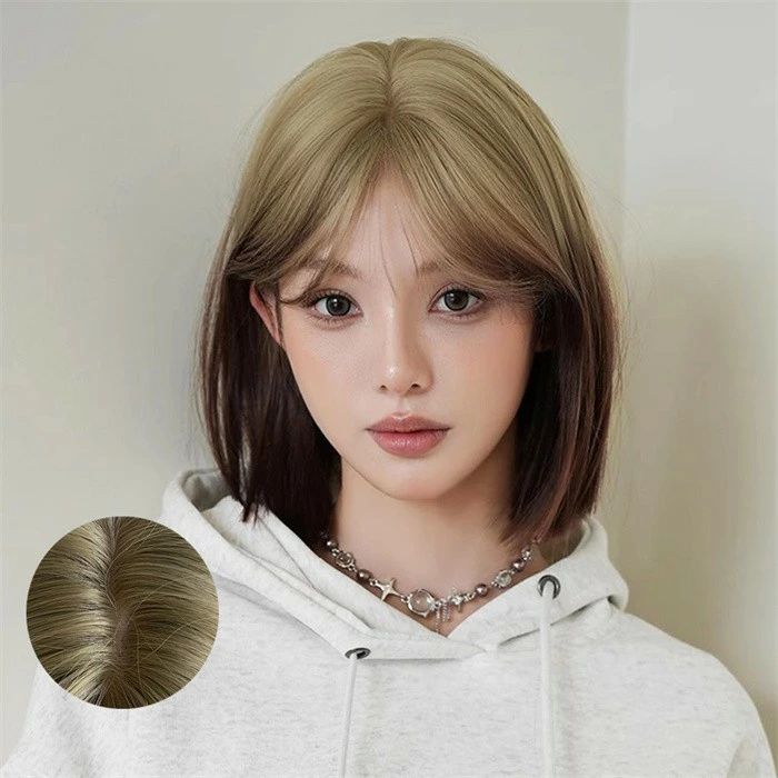 ウィッグ メッシュ レディース フルウィッグ ショート ストレート ぱっつん前髪 前髪あり 可愛い かわいい 大人用 コスプレ ロリータ ゴスロリ コスチューム 原宿風 仮装 超自然 かつら wig Lolita 小顔 文化祭 イベント 学園祭 ハロウィン dp106c6c6m3