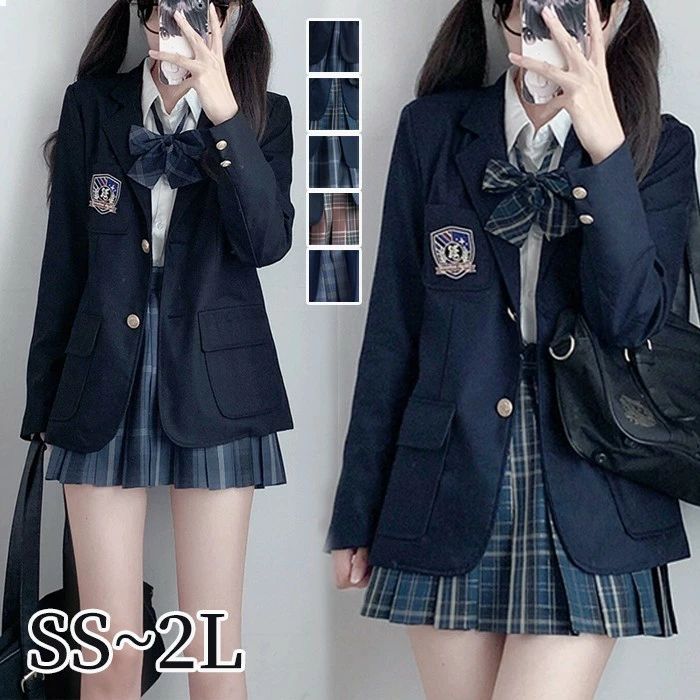 類似商品はこちら ＊.*꙳スーツ 女の子 5点セット 入学式 卒業式 長9,980円なんちゃって制服 4点セット 入学式 卒業式 7,980円入学式 卒業式 スーツ 女の子 長袖 中学生 13,980円入学式 卒業式 スーツ 女の子 長袖 中学生 9,980円茶色 制服 4点セット 入学式 卒業式 スーツ18,610円学生服 入学式 卒業式 スーツ 女の子 スカー8,980円 セット内容&nbsp;✽.*꙳ ジャケット/長袖シャツ/スカート/バッジ/リボンorネクタイ「記載のないアクセサリー、小物等は付属しません」 大事なお知らせ&nbsp;.♔꙳&there4; #よくみて #コピーガード対策品 #TODOKANAI #サイズ違い #ABUNAI #やばい #コピー商品 ＃パクり ＃ニセモノ 素材&nbsp;✽.*꙳ ポリエステル カラー&nbsp;✽.*꙳ 紺色:Aセット/Bセット/Cセット/Dセット/Eセット/ サイズ (cm)&nbsp;✽.*꙳ ジャケットSS/着丈68　バスト96　 肩幅40　袖丈57S/着丈68　バスト96　 肩幅40　袖丈57M/着丈69　バスト100　 肩幅41　袖丈58L/着丈70　バスト104　肩幅42　袖丈59LL(XL)/着丈71 バスト108　肩幅43　袖丈60スカートSS/ウエスト58-62　スカート丈43S/ウエスト62-66　スカート丈43M/ウエスト66-70　スカート丈43L/ウエスト70-74　スカート丈43LL(XL)/ウエスト74-78 スカート丈43シャツSS/着丈40　バスト84　肩幅36S/着丈41　バスト88　肩幅37M/着丈42　バスト93　肩幅38L/着丈63　バスト98　肩幅39LL(XL)/着丈44 バスト102 肩幅40※表記寸法と実寸値の多少の誤差はご容赦ください。 送料&nbsp;✽.*꙳ ★1点 880円(北海道・九州・沖縄・離島除く)商品を複数ご注文の場合の送料は、下記の表を参照してください。 ※SALE品など、他商品との同梱発送不可の商品と合わせてご購入の場合、送料の計算が異なりますのでご注意ください。 注意事項&nbsp;✽.*꙳ ●ページの閲覧環境によって、掲載写真と実際の商品の色合いが異なる場合があります。 ●モデルに小物を使う場合がございますが、商品に含まれませんので、セット内容をご確認ください。●製造過程・出荷過程の間に出来た細かなキズ・ヨゴレなどある場合がございます。細かい部分まで気になさる方は、ご購入をご遠慮ください。 ●商品の仕様は、製造元の都合により予告なく変更や突然の欠品等で商品手配の遅れや手配ができない場合がございます。 ●お届けした商品に不備がございましたら、お届け後5日以内にご連絡ください。早急に対応させていただきます。なお期日を過ぎた場合はお受け致しかねます。 ●土日祝祭日のご注文およびお問い合わせへの弊社からのご連絡は、翌営業日となります。 ●海外製品のため、詳細タグなし。 ●配送の関係上、ラッピング対応は受け付けておりません。 &nbsp;&nbsp;会社・学校・団体でご購入のお客様 発送の際、ご担当者様のお名前（フルネーム）が必要となります。 登録情報のお名前を、会社名や団体名のみでご登録されている場合、ご登録名をご担当者様のお名前にご変更していただくか、【備考欄】にフルネームでご記入願います。 【納品書や領収書につきまして】 当店では個人情報保護及び環境保全の為ペーパーレス化に取り組んでおりますので、お届けのお荷物に納品書（お買上明細書）は同封しておりません。ご了承くださいませ。 ご希望の場合、ご注文時【備考欄】にご記入願います。PDFファイルをメールにて添付いたします。 &nbsp;&nbsp;返品・交換・キャンセルについて サイズ間違い・イメージ違いなど、お客様都合によるキャンセルやご交換は原則として承っておりません。返品ルールに関しましては、リンク先ページをご覧の上、お気軽にお問い合わせください。 SIMILAR COLOR 紺色:Aセット Bセット Cセット Dセット Eセット類似商品はこちら ＊.*꙳スーツ 女の子 5点セット 入学式 卒業式 長9,980円なんちゃって制服 4点セット 入学式 卒業式 7,980円入学式 卒業式 スーツ 女の子 長袖 中学生 13,980円入学式 卒業式 スーツ 女の子 長袖 中学生 9,980円茶色 制服 4点セット 入学式 卒業式 スーツ18,610円学生服 入学式 卒業式 スーツ 女の子 スカー8,980円 セット内容&nbsp;✽.*꙳ ジャケット/長袖シャツ/スカート/バッジ/リボンorネクタイ「記載のないアクセサリー、小物等は付属しません」 大事なお知らせ&nbsp;.♔꙳&there4; #よくみて #コピーガード対策品 #TODOKANAI #サイズ違い #ABUNAI #やばい #コピー商品 ＃パクり ＃ニセモノ 素材&nbsp;✽.*꙳ ポリエステル カラー&nbsp;✽.*꙳ 紺色:Aセット/Bセット/Cセット/Dセット/Eセット/ サイズ (cm)&nbsp;✽.*꙳ ジャケットSS/着丈68　バスト96　 肩幅40　袖丈57S/着丈68　バスト96　 肩幅40　袖丈57M/着丈69　バスト100　 肩幅41　袖丈58L/着丈70　バスト104　肩幅42　袖丈59LL(XL)/着丈71 バスト108　肩幅43　袖丈60スカートSS/ウエスト58-62　スカート丈43S/ウエスト62-66　スカート丈43M/ウエスト66-70　スカート丈43L/ウエスト70-74　スカート丈43LL(XL)/ウエスト74-78 スカート丈43シャツSS/着丈40　バスト84　肩幅36S/着丈41　バスト88　肩幅37M/着丈42　バスト93　肩幅38L/着丈63　バスト98　肩幅39LL(XL)/着丈44 バスト102 肩幅40※表記寸法と実寸値の多少の誤差はご容赦ください。 送料&nbsp;✽.*꙳ ★1点 880円(北海道・九州・沖縄・離島除く)商品を複数ご注文の場合の送料は、下記の表を参照してください。 ※SALE品など、他商品との同梱発送不可の商品と合わせてご購入の場合、送料の計算が異なりますのでご注意ください。 注意事項&nbsp;✽.*꙳ ●ページの閲覧環境によって、掲載写真と実際の商品の色合いが異なる場合があります。 ●モデルに小物を使う場合がございますが、商品に含まれませんので、セット内容をご確認ください。●製造過程・出荷過程の間に出来た細かなキズ・ヨゴレなどある場合がございます。細かい部分まで気になさる方は、ご購入をご遠慮ください。 ●商品の仕様は、製造元の都合により予告なく変更や突然の欠品等で商品手配の遅れや手配ができない場合がございます。 ●お届けした商品に不備がございましたら、お届け後5日以内にご連絡ください。早急に対応させていただきます。なお期日を過ぎた場合はお受け致しかねます。 ●土日祝祭日のご注文およびお問い合わせへの弊社からのご連絡は、翌営業日となります。 ●海外製品のため、詳細タグなし。 ●配送の関係上、ラッピング対応は受け付けておりません。 &nbsp;&nbsp;会社・学校・団体でご購入のお客様 発送の際、ご担当者様のお名前（フルネーム）が必要となります。 登録情報のお名前を、会社名や団体名のみでご登録されている場合、ご登録名をご担当者様のお名前にご変更していただくか、【備考欄】にフルネームでご記入願います。 【納品書や領収書につきまして】 当店では個人情報保護及び環境保全の為ペーパーレス化に取り組んでおりますので、お届けのお荷物に納品書（お買上明細書）は同封しておりません。ご了承くださいませ。 ご希望の場合、ご注文時【備考欄】にご記入願います。PDFファイルをメールにて添付いたします。 &nbsp;&nbsp;返品・交換・キャンセルについて サイズ間違い・イメージ違いなど、お客様都合によるキャンセルやご交換は原則として承っておりません。返品ルールに関しましては、リンク先ページをご覧の上、お気軽にお問い合わせください。 SIMILAR COLOR 紺色:Aセット Bセット Cセット Dセット Eセット
