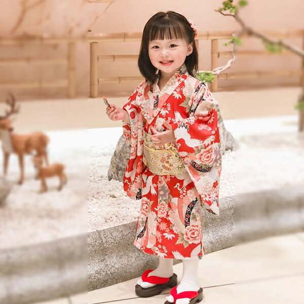 子供浴衣 キッズ浴衣 女の子 作り帯 和装 和服 浴衣セット 子供 キッズ かわいい ...
