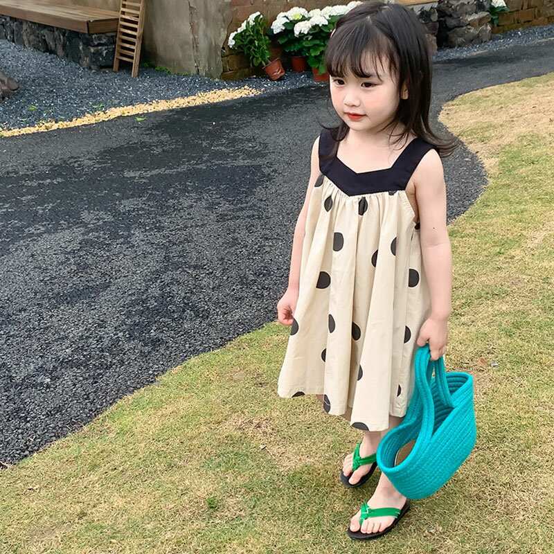 ワンピース キッズ 韓国子ども服 子供服 女の子 ワンピース ノースリーブ キャミソ...