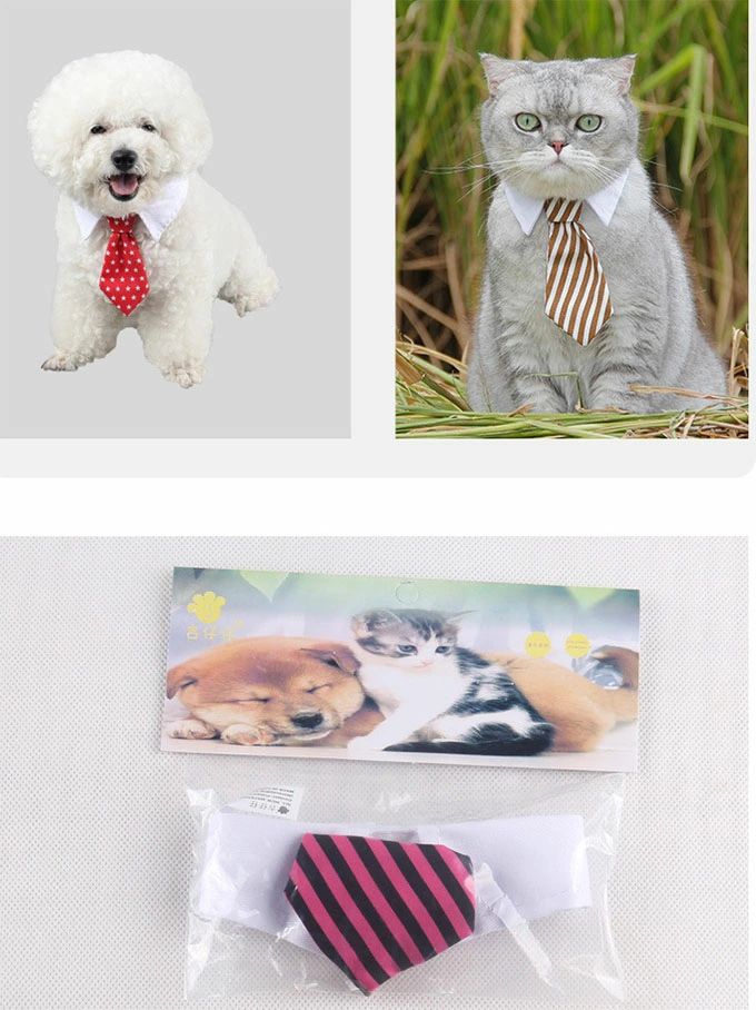 フィール08のネクタイ ペット用品 ペットグッズ チョーカー 犬 イヌ ドック 猫 ネコ 首輪 キャット 調節可 襟付 おしゃれ スター 星柄 ストライプ 散歩 ウォーキング 蝶 ネクタイ スーツ 猫 小型犬装飾用 サイズ調節可能 首飾り｜アングル3