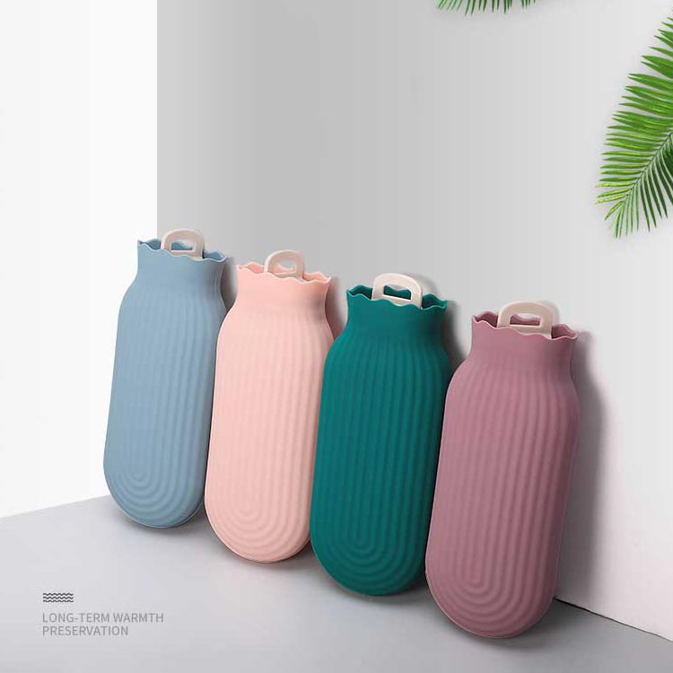 フィール08の電子レンジ対応 湯たんぽ お腹温めグッズ 氷まくら ロング かわいい カバー付き 足温め お湯入れ レンジ｜アングル2