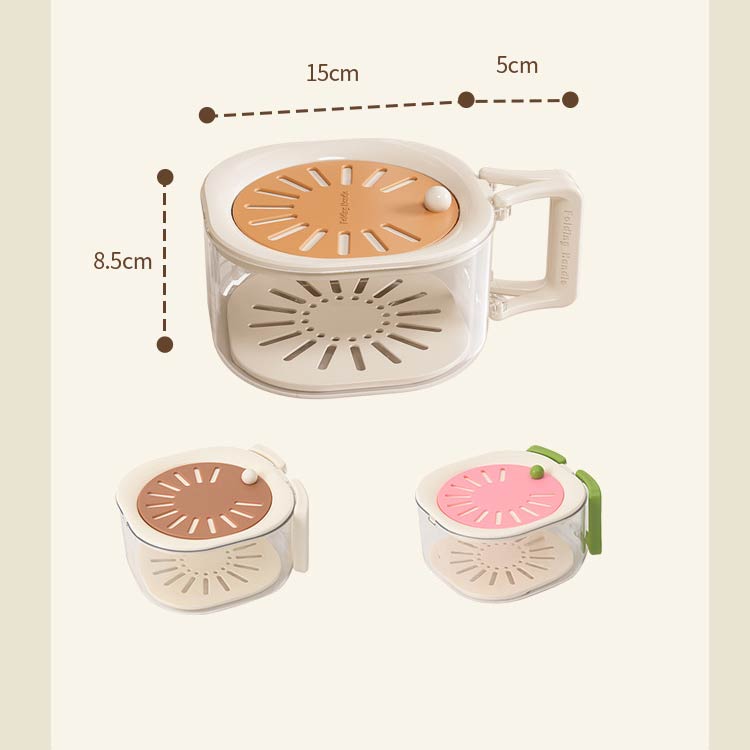 洗浄 多機能 洗い桶 果物と野菜 蓋付き 排水バスケット シンク用 フルーツ洗いバスケット feel08-10033693 フィール08 サンプル画像3