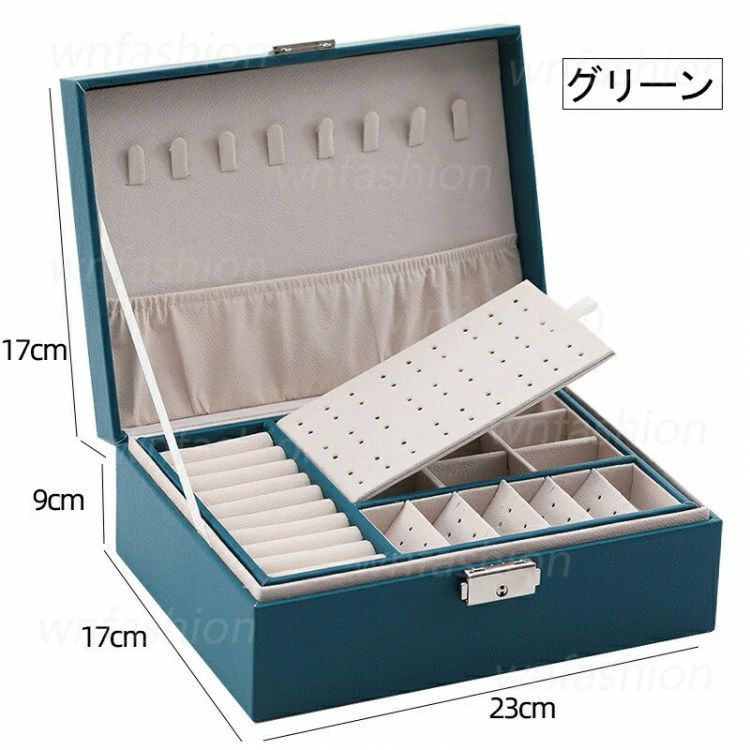 アクセサリーケース 携帯用 2段 薄型 おしゃれ ジュエリーボックス ピアス イヤリ...