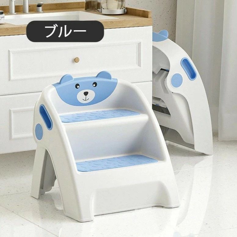 フィール08の折りたたみステップ 耐荷重50kg 滑り止め 軽量 安心 PP材質 折りたたみ 脚立 踏み台 2段 ステップスツール｜アングル2
