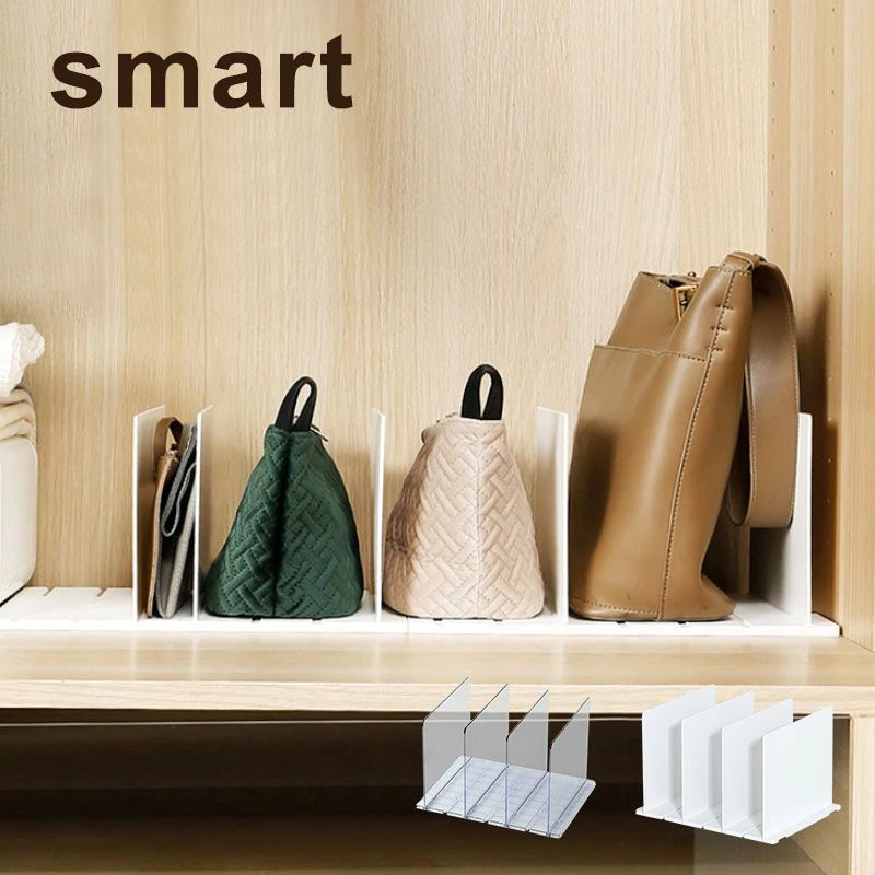 &nbsp; 当店大人気商品はこちら カラー ホワイト（white） クリア（clear） 素材 プラスチック 商品紹介 バッグ収納スタンド スマート 2個組 ■鞄をサイズや種類に合わせてスッキリ整頓 手提げ鞄や小さいバッグをサイズや種類に合わせてスッキリ整頓できるスタンド。鞄のサイズに合わせて仕切り幅を調整可能。倒れやすい鞄も立てて収納できるから、場所を取らずスリムに収納できます。 ■バッグのサイズに合わせて幅を調整 仕切り板はスライドさせるだけで簡単に取り付けと取り外しが可能。4.5cmごとについている仕切りの溝に、小さいバッグなら4.5cmの位置、大きいバッグなら9cm、13.5cmの位置と、仕切り板の取り付け位置で、バッグが倒れないように調整できます。 ■2個連結でさらに収納力アップ 本体は2個組になっており、それぞれつなぎ合わせやすい凹みがあります。2個を連結させることで収納力も2倍、一箇所により多くの鞄を収納することができます。 ■1個は鞄、もう1個は紙袋など使い分けも 鞄を収納する以外にも、1個は鞄の収納、もう1個はかさばりがちな紙袋の収納など、収納するモノを使い分けるのも◎。幅31.8cmと幅広すぎないサイズ感なので、クローゼットの上の棚など衣類収納スペースだけでなく、普段よく使う棚などちょっとしたスペースでも使えます。 配送方法 　佐川急便 送料 全国送料無料（離島・沖縄県は含まれない） ご注意 ◆ 商品写真はできる限り実物の色に近づけるよう加工しておりますが、お客様のお使いのモニター設定、お部屋の照明等により実際の商品と色味が異なる場合がございます。◆この素材は、色落ちの性質がありますので、お取扱いにご注意ください。 ◆ 実寸（平置きした状態でメジャーで計測したもの）とヌード寸（タグについているおおよそ●cmの方対象を表すサイズ表記）とは測り方が異なります為、サイズ比較対照となりません。 ◆ プリント生地の商品については、生地の裁断・縫製方法により写真と同様の柄が出ない場合がございます。◆ 楽天から届く自動配信メールは【送料】や【割引】等が正しく計算されない場合があります。 後ほど当店からのメールにて改めて正しい合計金額をご連絡致します。 返品対応 返品・交換は原則としてお受けしておりません。 初期不良や弊社都合による著しい発送遅延などが発生した場合は、未使用の商品のみ到着日から7日以内にご連絡頂ければご返金・交換対応させて頂きます。 メーカー希望小売価格はメーカーサイトに基づいて掲載していますメーカー希望小売価格はメーカーサイトに基づいて掲載しています&nbsp; 当店大人気商品はこちら カラー ホワイト（white） クリア（clear） 素材 プラスチック 商品紹介 バッグ収納スタンド スマート 2個組 ■鞄をサイズや種類に合わせてスッキリ整頓 手提げ鞄や小さいバッグをサイズや種類に合わせてスッキリ整頓できるスタンド。鞄のサイズに合わせて仕切り幅を調整可能。倒れやすい鞄も立てて収納できるから、場所を取らずスリムに収納できます。 ■バッグのサイズに合わせて幅を調整 仕切り板はスライドさせるだけで簡単に取り付けと取り外しが可能。4.5cmごとについている仕切りの溝に、小さいバッグなら4.5cmの位置、大きいバッグなら9cm、13.5cmの位置と、仕切り板の取り付け位置で、バッグが倒れないように調整できます。 ■2個連結でさらに収納力アップ 本体は2個組になっており、それぞれつなぎ合わせやすい凹みがあります。2個を連結させることで収納力も2倍、一箇所により多くの鞄を収納することができます。 ■1個は鞄、もう1個は紙袋など使い分けも 鞄を収納する以外にも、1個は鞄の収納、もう1個はかさばりがちな紙袋の収納など、収納するモノを使い分けるのも◎。幅31.8cmと幅広すぎないサイズ感なので、クローゼットの上の棚など衣類収納スペースだけでなく、普段よく使う棚などちょっとしたスペースでも使えます。 配送方法 　佐川急便 送料 全国送料無料（離島・沖縄県は含まれない） ご注意 ◆ 商品写真はできる限り実物の色に近づけるよう加工しておりますが、お客様のお使いのモニター設定、お部屋の照明等により実際の商品と色味が異なる場合がございます。◆この素材は、色落ちの性質がありますので、お取扱いにご注意ください。 ◆ 実寸（平置きした状態でメジャーで計測したもの）とヌード寸（タグについているおおよそ●cmの方対象を表すサイズ表記）とは測り方が異なります為、サイズ比較対照となりません。 ◆ プリント生地の商品については、生地の裁断・縫製方法により写真と同様の柄が出ない場合がございます。◆ 楽天から届く自動配信メールは【送料】や【割引】等が正しく計算されない場合があります。 後ほど当店からのメールにて改めて正しい合計金額をご連絡致します。 返品対応 返品・交換は原則としてお受けしておりません。 初期不良や弊社都合による著しい発送遅延などが発生した場合は、未使用の商品のみ到着日から7日以内にご連絡頂ければご返金・交換対応させて頂きます。 メーカー希望小売価格はメーカーサイトに基づいて掲載していますメーカー希望小売価格はメーカーサイトに基づいて掲載しています