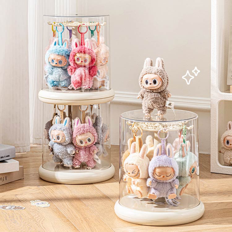 回転可能 展示ボックス コレクションケース 人形ケース 保管ケース ぬいぐるみ収納...