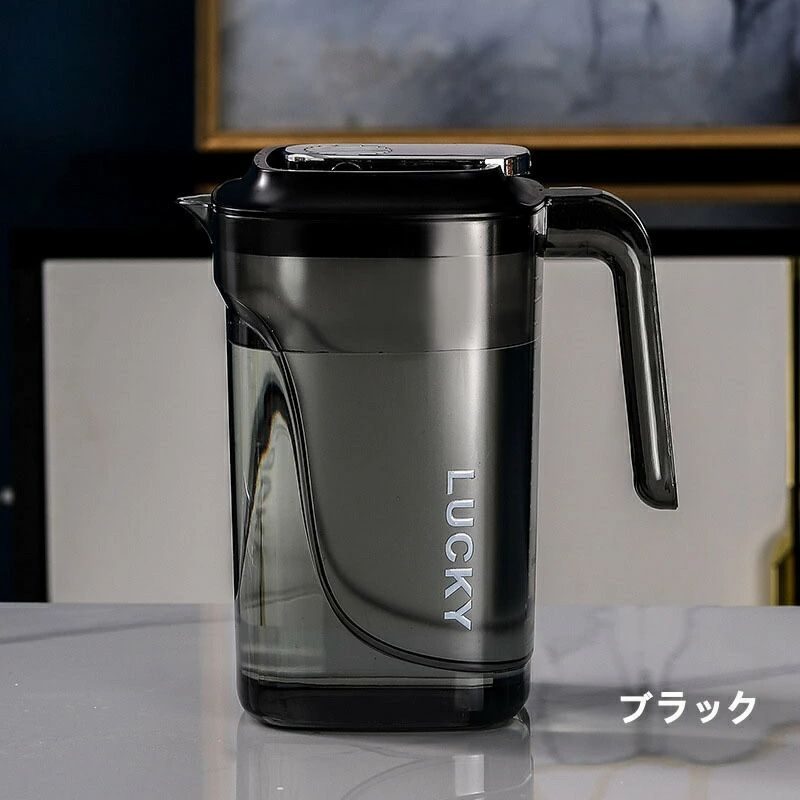 Pitchers - 2.2リットル 大容量 冷蔵庫ポット お茶ポット ピッチャー 洗いやすい 耐熱 2.2L 耐冷 麦茶ポット 飲料水 冷水筒