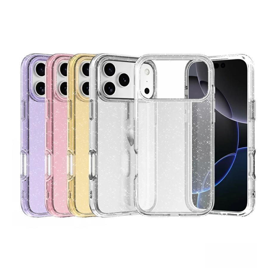 iPhone17 ケース 耐衝撃 ラメ 熱可塑性ポリウレタン クリア ワイヤレス充電 対応 衝撃吸収 保護ケース max pro iphone17