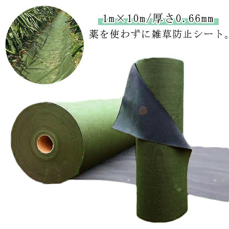 1m×10m ザバーン 防草シート 240 グリーン 除草シート 0.66mm 厚手 強力タイプ シート本体 ロール 雑草防止 除草 砂利下シート 法面 農業 高耐久 透水 緑 U 親水化剤入 高透水