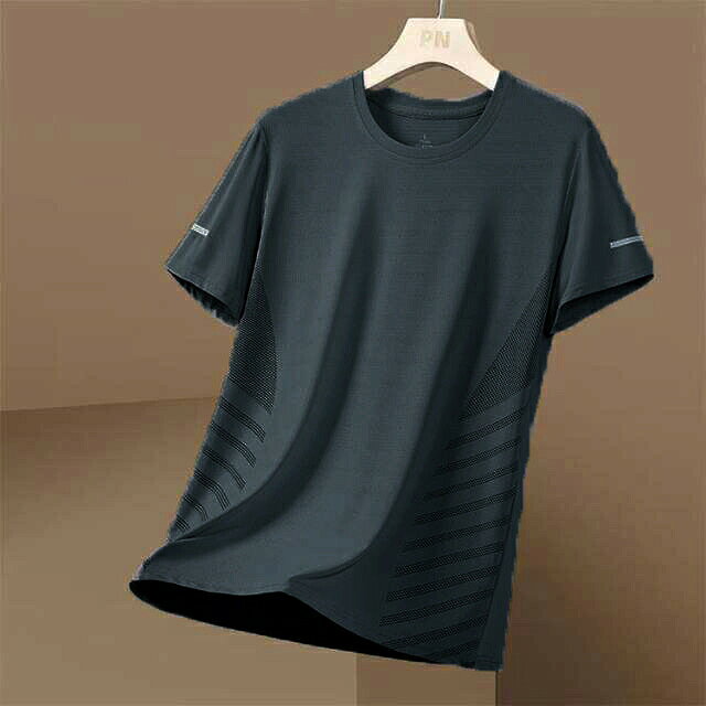 2枚セット 薄手 夏 接触冷感 tシャツ メンズ クルーネック 涼しい 冷感Tシャツ アイスシルクTシャツ ストレッチ 大きいサイズ ゆったり 運動着 スポーツウェア カットソー おしゃれ feel5351-10069047 FEEL FEEL サンプル画像2