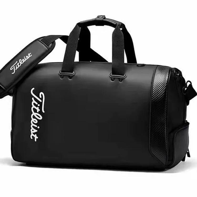 FEEL FEELのボストンバッグ ゴルフ用ボストンバッグ スポーツ ダッフルバッグ ガーメントバッグ ショルダーバッグ 肩掛け 斜め掛け 防水 2way シューズ入れ レザー 皮革 レディース メンズ 小物 革｜アングル2