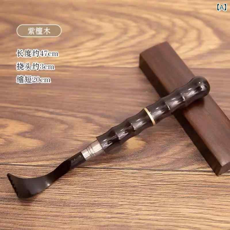 孫の手 伸縮式 無垢材 木製 背中かき 高級感 上質 多機能 痒み止め セルフケア 便利グッズ 紫檀 紅檀 鶏翅木 快適アイテム リラックス 銘木 feel5351-10061904 FEEL FEEL サンプル画像2