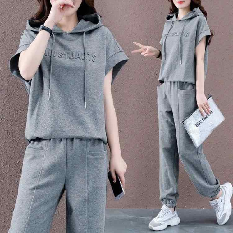 大きいサイズ レディース スポーツ セ トップス アンサンブル 新作 A:灰色 B:黒色 M L XL XXL XXXL 4XL