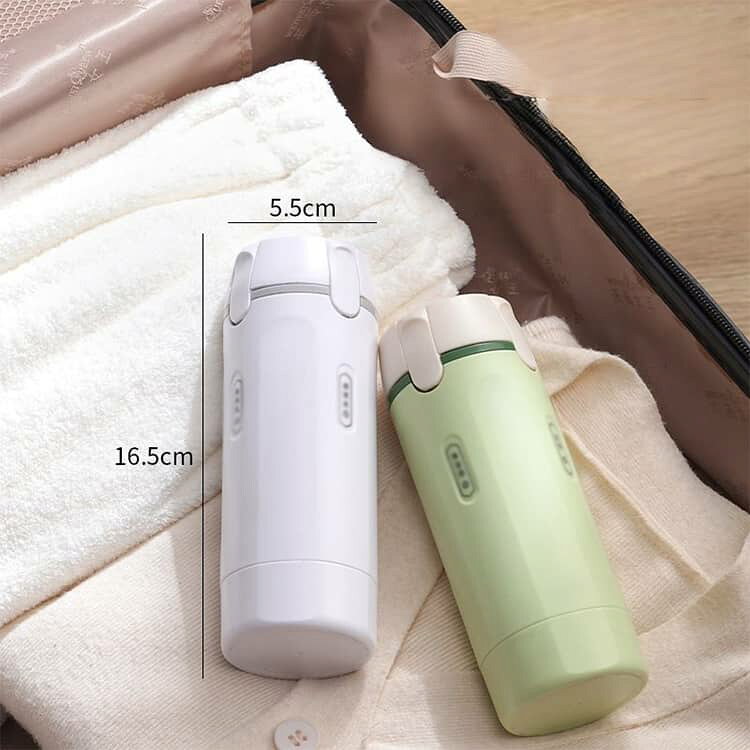 4-in-1 トラベルディスペンサー 30ml×4 トラベルボトル 液漏れ防止 折りたたみポン...