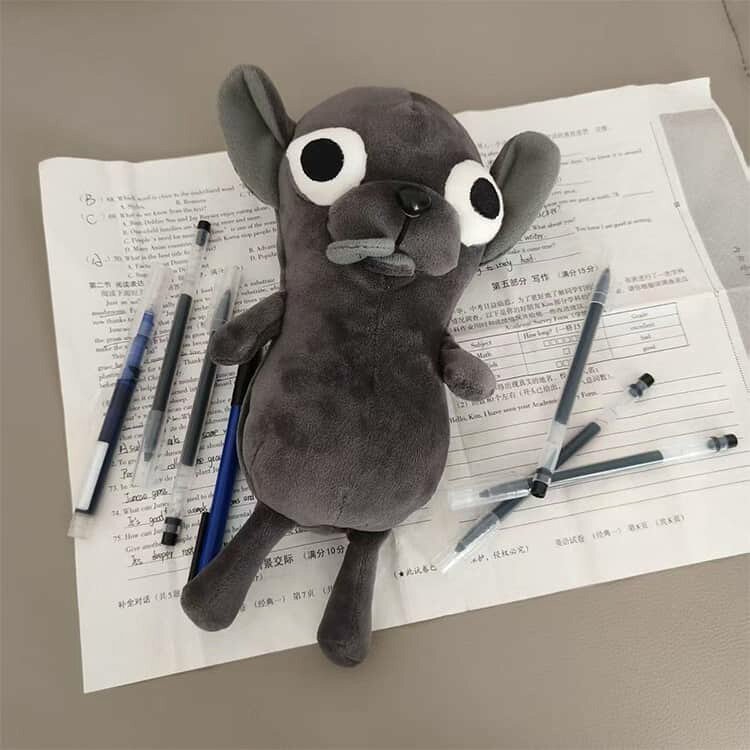 ペンケース チワワ 筆入れ 可愛い ぬいぐるみ ぬいぐるみペンケース キャラポーチ 立体 小学生 ペンポーチ 犬 いぬ 動物デザイン 面白い 大容量 文房具 もふもふ かわいい feel5351-10079194 FEEL FEEL サンプル画像2