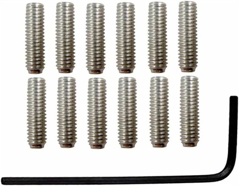 10mm長さギターサドルブリッジネジ+レンチ アメリカンヴィンテージシリーズ用 12個 φ3mm x L10mm サイズ 3