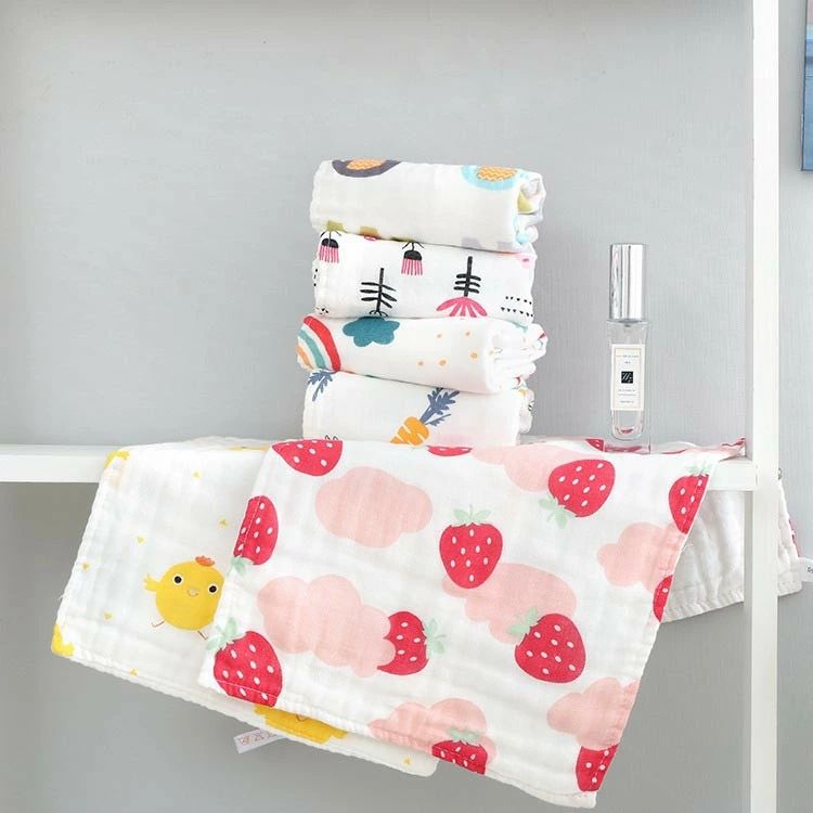 FEEL FEELの6重ガーゼ 3枚セット フェイスタオル ガーゼタオル ハンドタオル ガーゼハンカチ キッズ 子供 赤ちゃん 柔らかく 可愛い はんかち 6層 綿 コットン コットンタオル 通気性 ベビー 吸水 保育園 幼稚園 入園 入学 子供｜アングル2