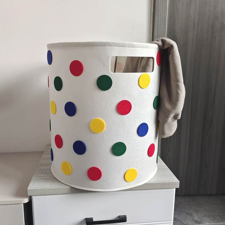 大きい 収納ボックス おもちゃ箱 収納ケース バスケット カゴ 持ち手付き 収納ケース ランドリー 50*41cm インテリア フェルト おしゃれ 洗濯かご 出産祝い ベビー用品 シンプル 小物 洗濯物入れ 北欧 [2]