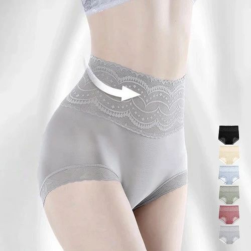 商品詳細サイズ・容量ハイウエスト レースショーツ 響かない女性用ショーツ 通気性 無縫製 冷感 深履きパンティー ランジェリー スタンダードお尻すっぽり下着 柔らか美形ショーツ 股上深め ショーツレースのラインが美しく華やかなレディース用のスタンダードショーツハイウエストでおへそ下からすっぽり、ヒップとお腹をやさしく包むフィット感が良く締め付け感はしない、大人女性に最適な穿き心地履き口と足口にレースを飾り、ラインが響きにくいクロッチ部分は綿100％で肌触りしなやか、通気性・防臭性にも優れている素材：綿95％+ポリウレタン5％クロッチ素材：綿100％カラー：ブラック/ベージュ/グレー/ブルーグレー/くすみピンク/ミントグリーンサイズ：L/XL[L]股上:約26cm ウエスト:約60-90cm ヒップ:約70-100cm[XL]股上:約27cm ウエスト:約64-95cm ヒップ:約74-105cm裏地：なし伸縮性：あり透け感：レース部分と淡色のみややあり生産国：中国※すべて平置きサイズです（採寸方法違いより、多少の誤差がございますので、ご了承ください）。※海外輸入品のため、商品の細部仕様は多少異なる場合がございます。予めご了承の上、ご注文お願い致します。JANコードメーカー品番86YJE-001
